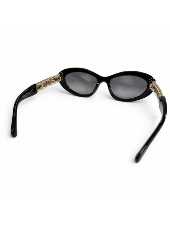 Chanel Cat Eye Side Logo Sunglasses Black Gold Demo Lens Eyewear main image 9